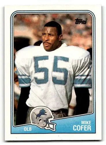 Original gloss football trading card of Michael Cofer Detroit Lions from 1988 Topps