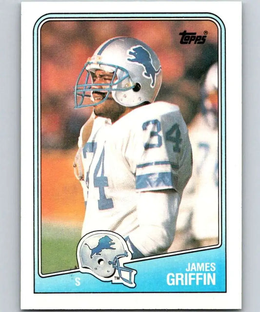 1988 Topps #382 James Griffin EX Excellent Detroit Lions Football Card