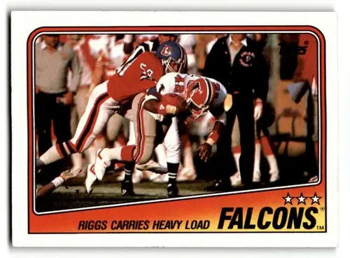 Original gloss football trading card featuring Falcons team leaders Gerald Riggs TL