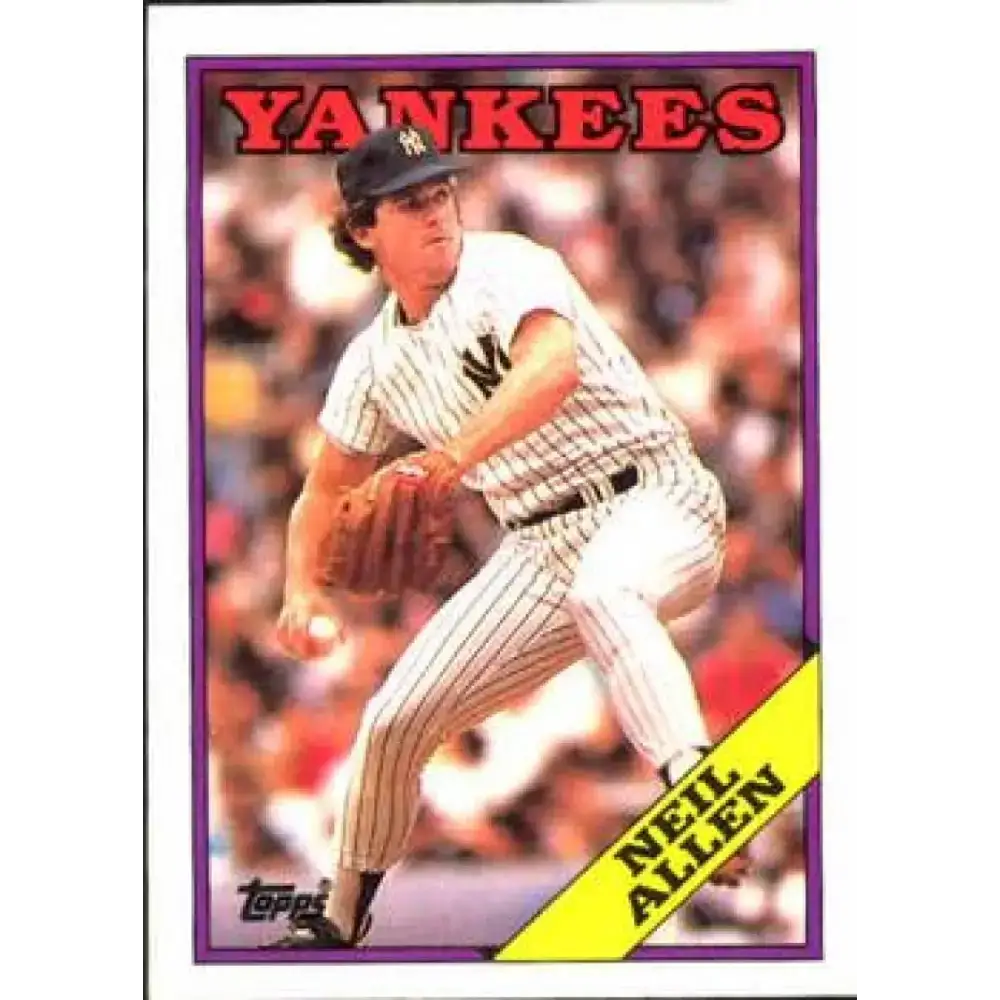 1988 Topps #384 Neil Allen NM-MT New York Yankees Baseball Card - Baseball Card Single