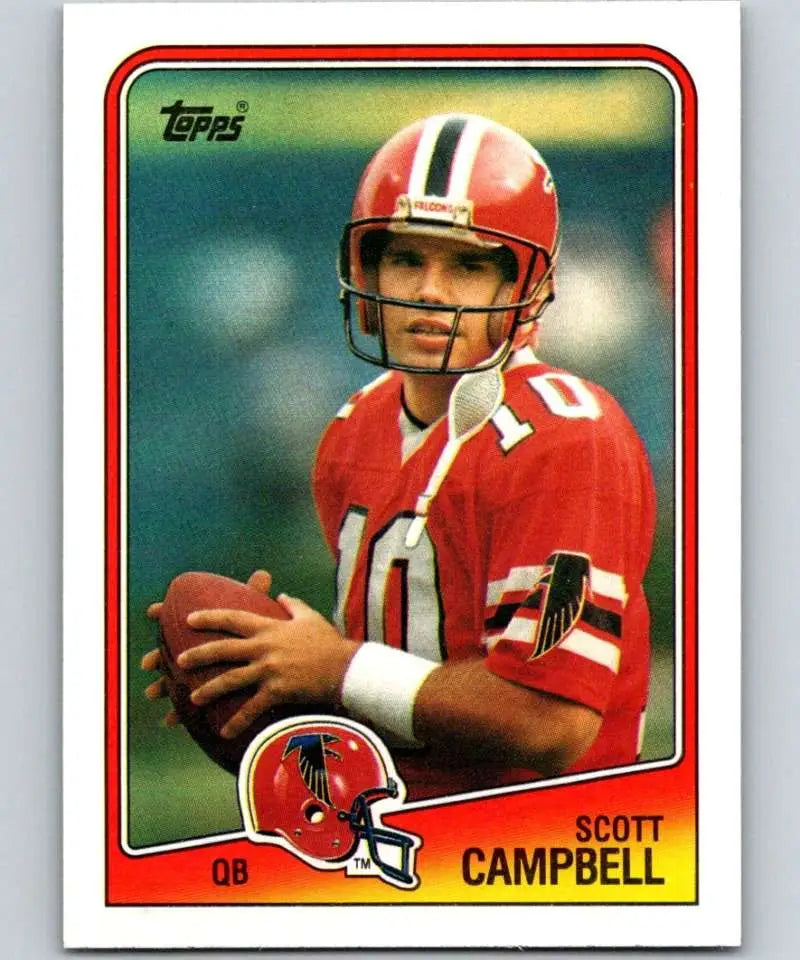 1988 Topps #384 Scott Campbell EX Excellent Atlanta Falcons Football Card - Football Card Single