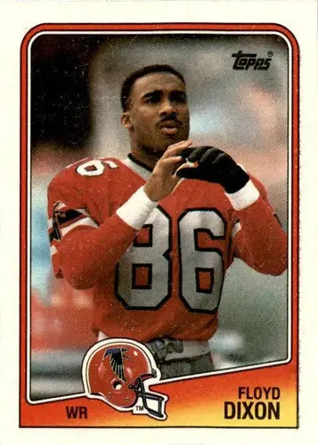 Original gloss Floyd Dixon football card from 1988 Topps #386 Simply Sandoval ID 45530