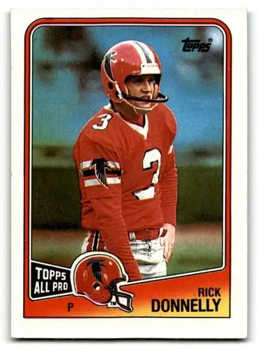 Original gloss Rick Donnelly Atlanta football card from 1988 Topps #387 Donnelly Atlanta Falcons