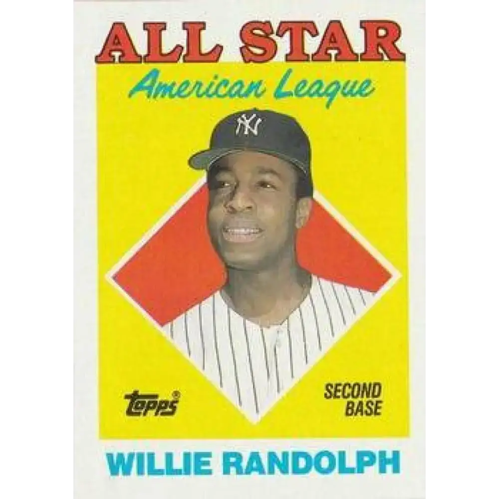 1988 Topps #387 Willie Randolph NM-MT New York Yankees Baseball Card - Baseball Card Single