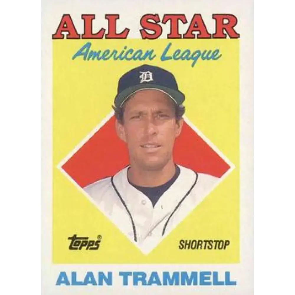 1988 Topps #389 Alan Trammell NM-MT Detroit Tigers Baseball Card - Baseball Card Single