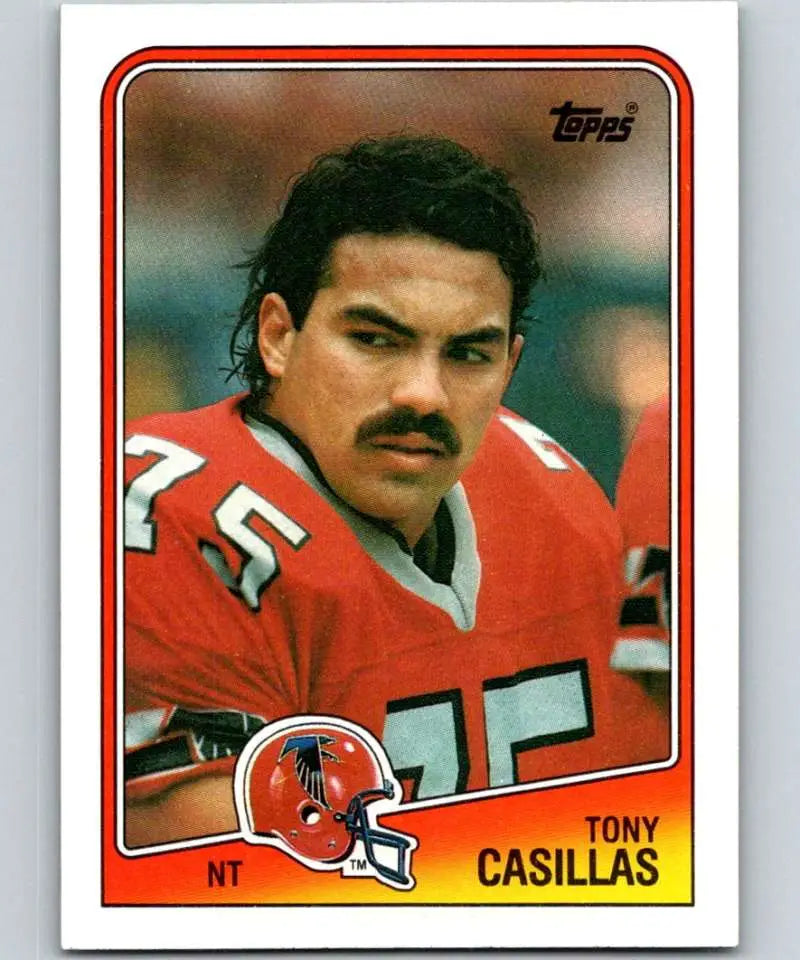 1988 Topps #391 Tony Casillas EX Excellent RC Rookie Atlanta Falcons Football Card - Football Card Single