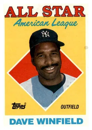 Original gloss Dave Winfield Yankees baseball card from 1988 Topps #392