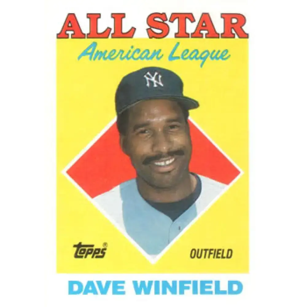 1988 Topps #392 Dave Winfield NM-MT New York Yankees Baseball Card - Baseball Card Single