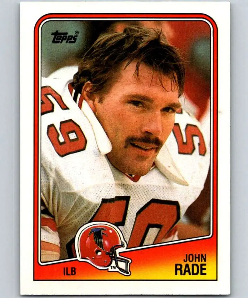 1988 Topps #393 John Rade EX Excellent RC Rookie Atlanta Falcons Football Card - Football Card Single