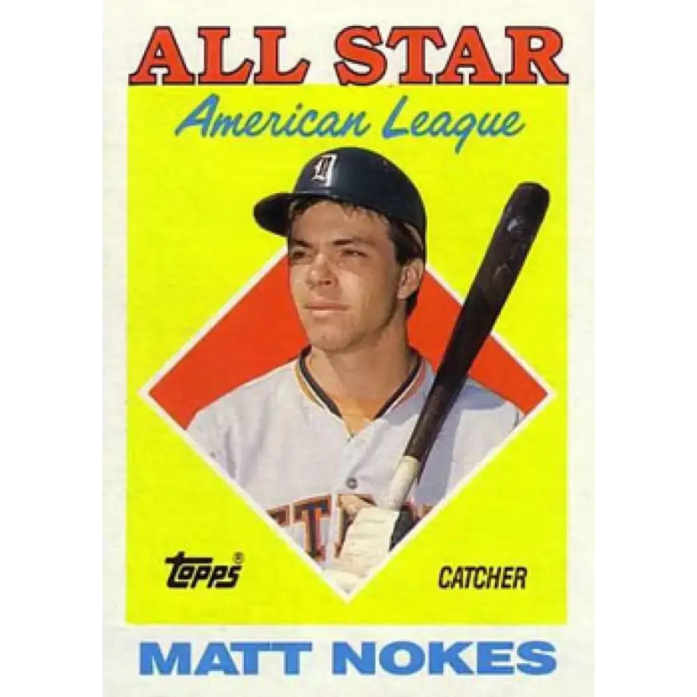 1988 Topps #393 Matt Nokes NM-MT Detroit Tigers Baseball Card - Baseball Card Single