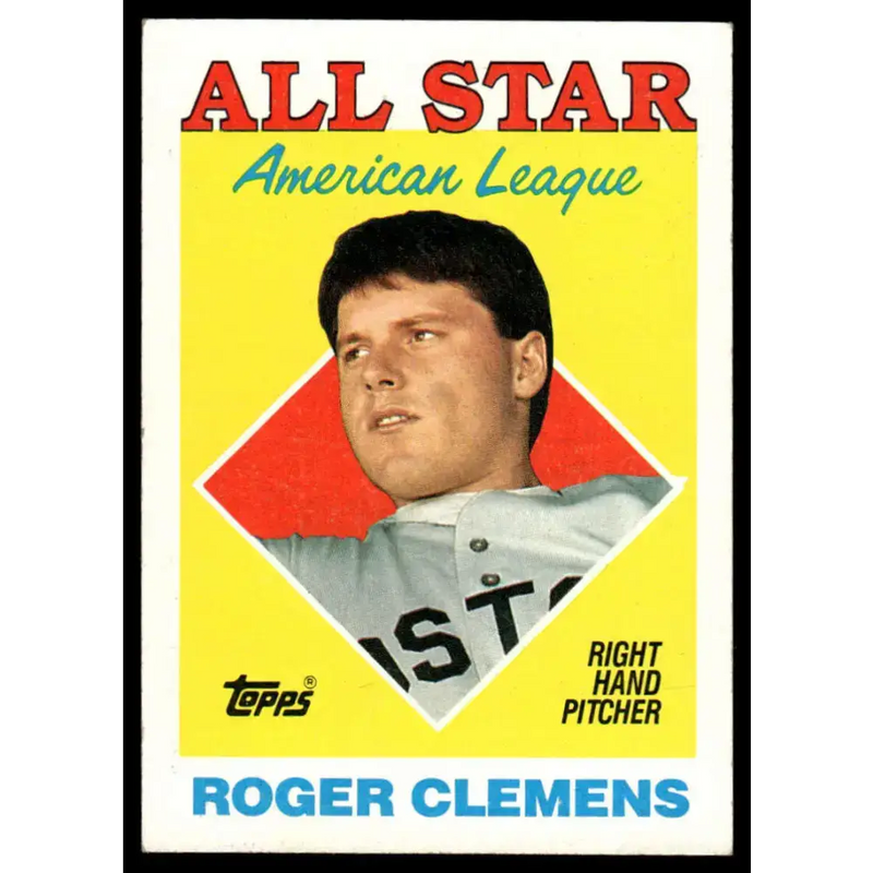 1988 Topps #394 Roger Clemens EX/NM Boston Red Sox Baseball Card - Baseball Card Single