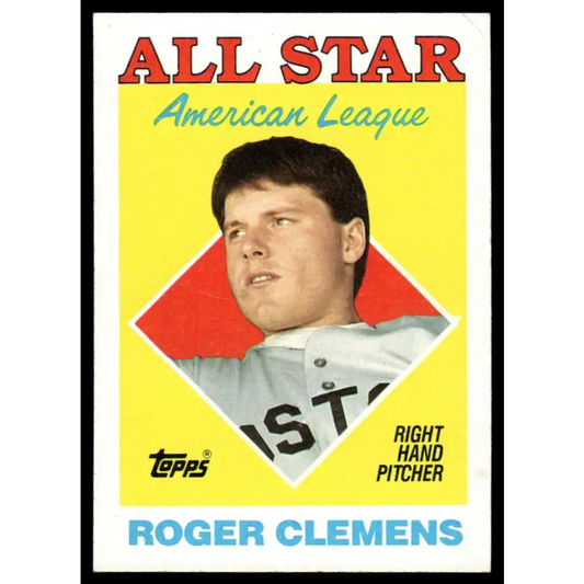 1988 Topps #394 Roger Clemens EX/NM Boston Red Sox Baseball Card