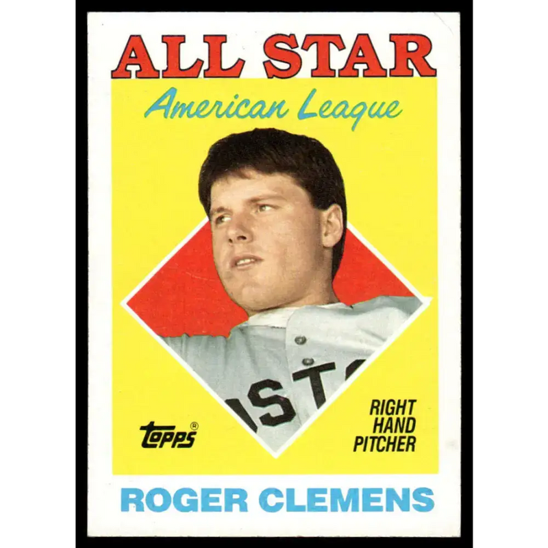 1988 Topps #394 Roger Clemens EX/NM Boston Red Sox Baseball Card - Baseball Card Single
