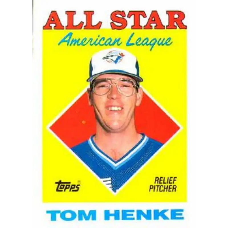 1988 Topps #396 Tom Henke NM-MT Toronto Blue Jays Baseball Card - Baseball Card Single