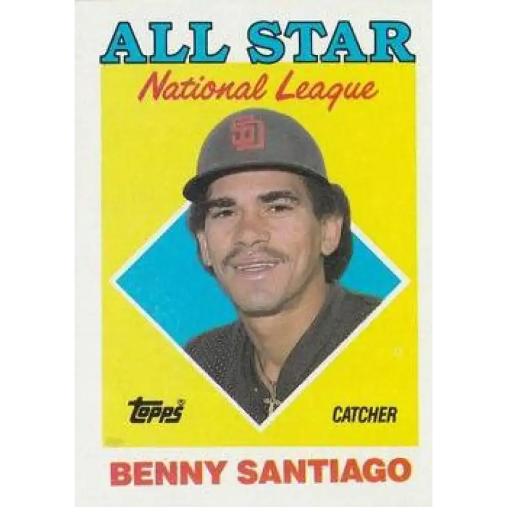 1988 Topps #404 Benito Santiago NM-MT San Diego Padres Baseball Card - Baseball Card Single