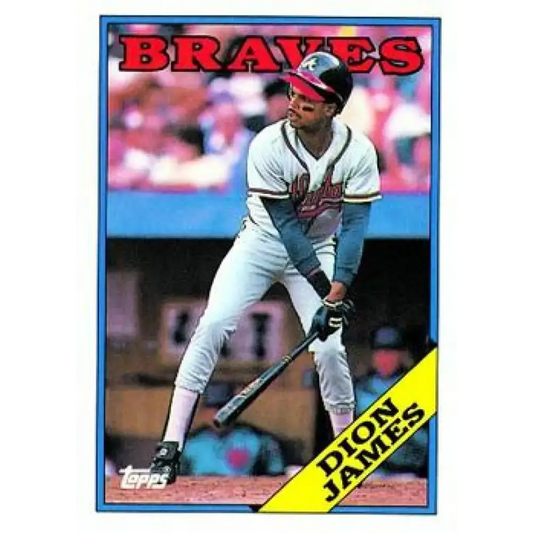 1988 Topps #408 Dion James NM-MT Atlanta Braves Baseball Card