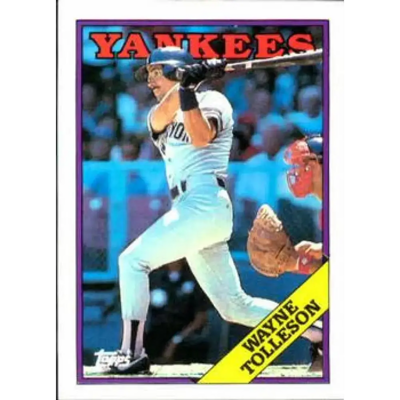1988 Topps #411 Wayne Tolleson NM-MT New York Yankees Baseball Card - Baseball Card Single
