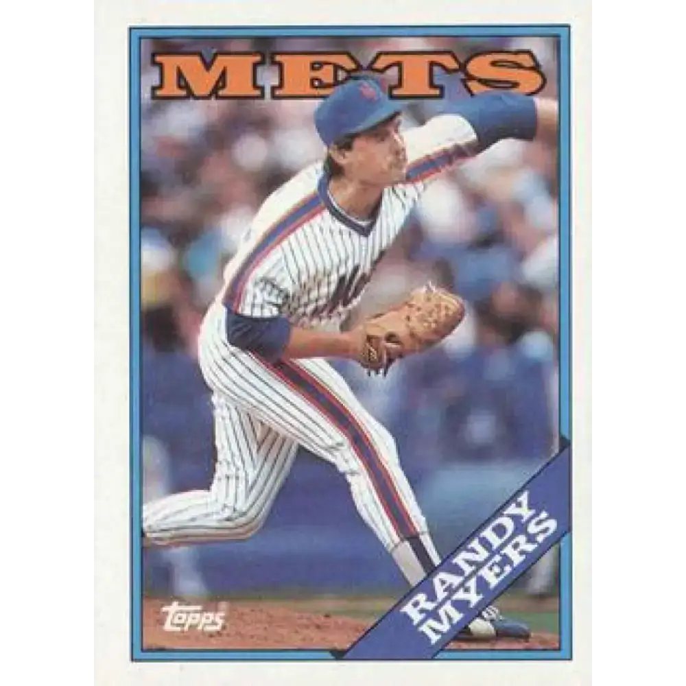 1988 Topps #412 Randy Myers NM-MT New York Mets Baseball Card - Baseball Card Single