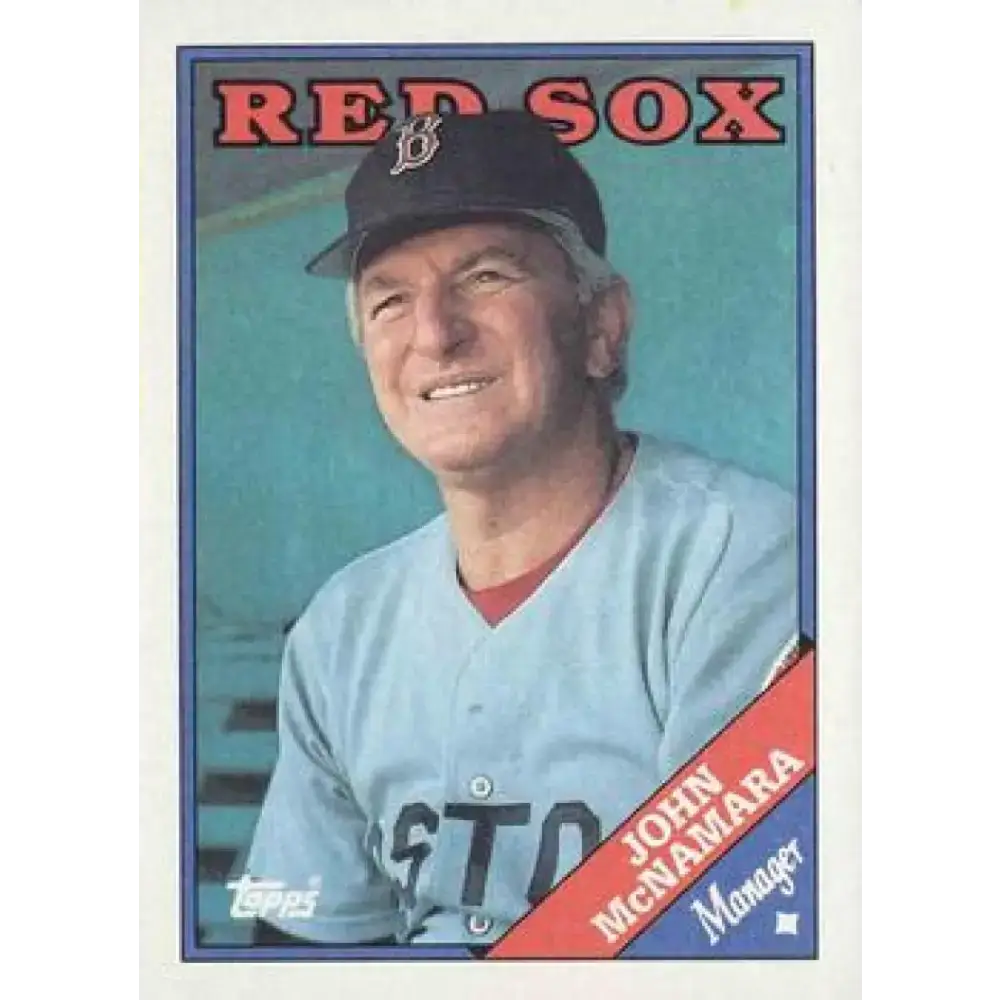 1988 Topps #414 John McNamara NM-MT Boston Red Sox Baseball Card - Baseball Card Single