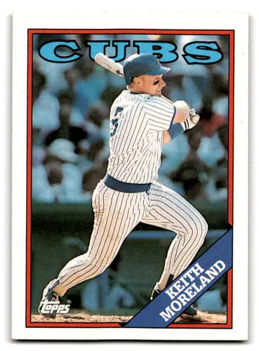 Original gloss 1990 Topps Keith Moreland baseball card featuring mint Cubs ID:72453
