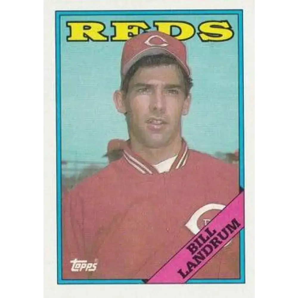 1988 Topps #42 Bill Landrum NM-MT RC Rookie Cincinnati Reds Baseball Card - Baseball Card Single