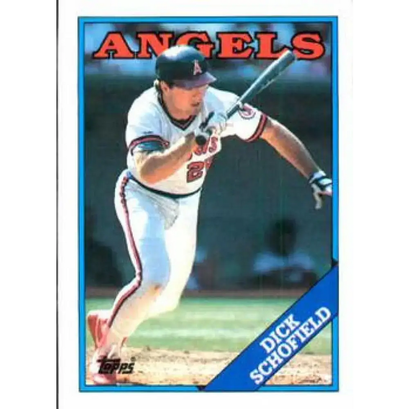 1988 Topps #43 Dick Schofield NM-MT California Angels Baseball Card - Baseball Card Single