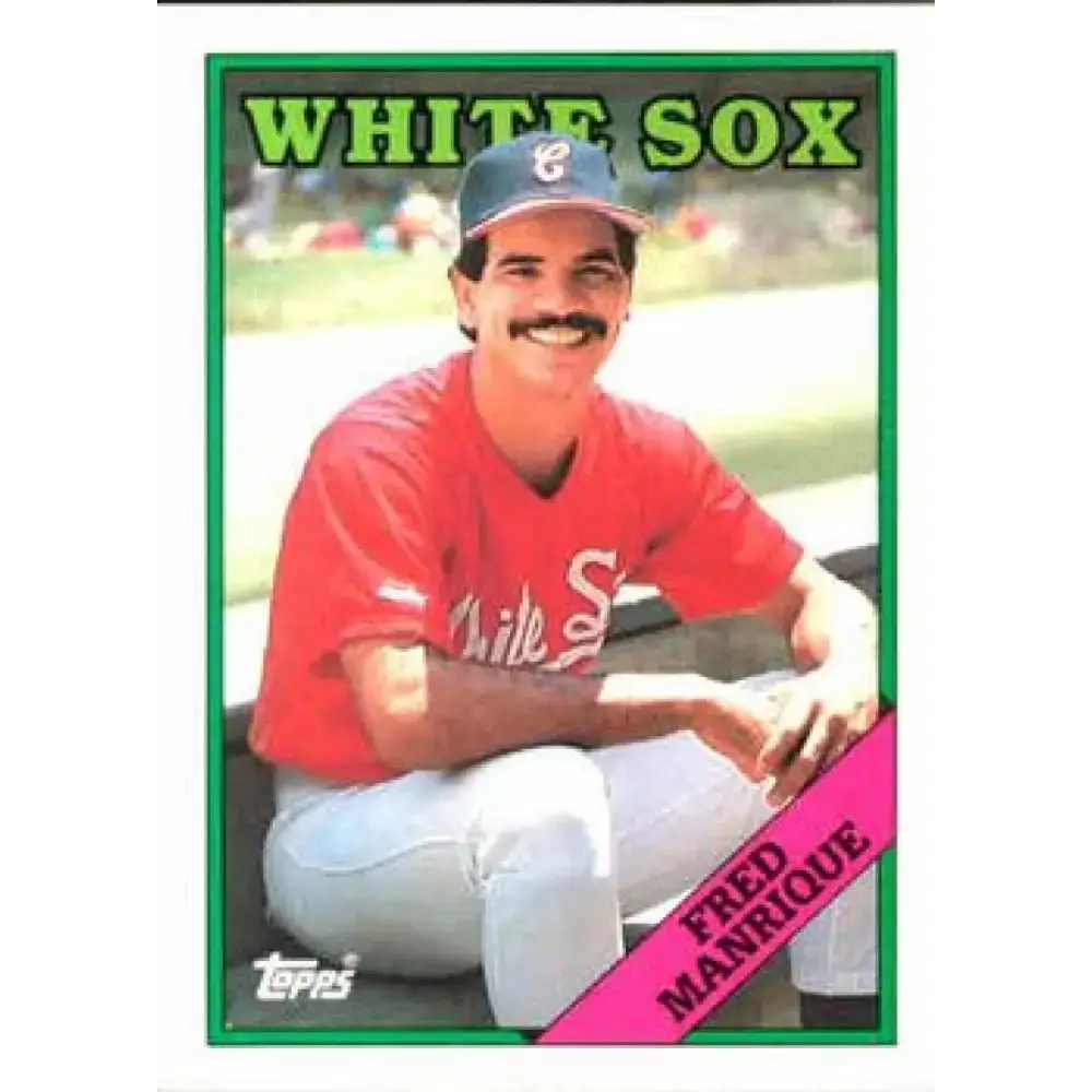 1988 Topps #437 Fred Manrique NM-MT RC Rookie Chicago White Sox Baseball Card - Baseball Card Single