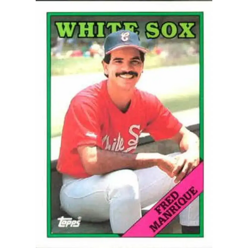 1988 Topps #437 Fred Manrique NM-MT RC Rookie Chicago White Sox Baseball Card - Baseball Card Single