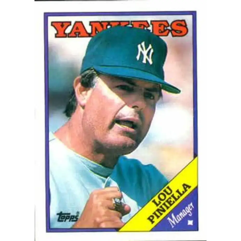 1988 Topps #44 Lou Piniella NM-MT New York Yankees Baseball Card - Baseball Card Single