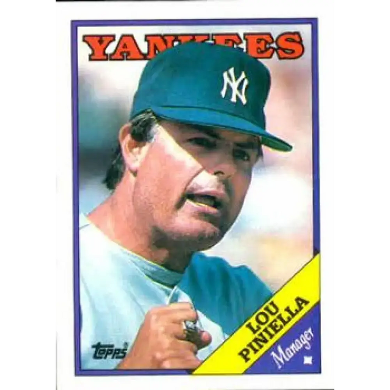 1988 Topps #44 Lou Piniella NM-MT New York Yankees Baseball Card - Baseball Card Single