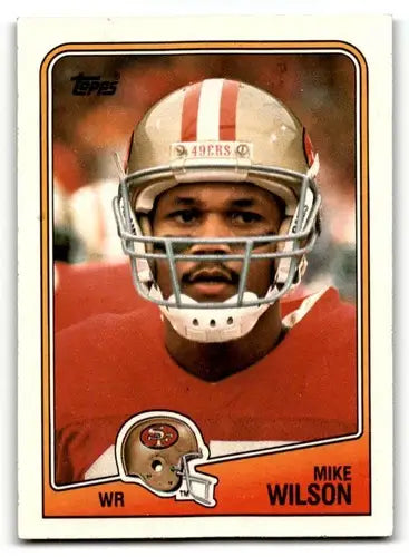 1988 Topps Mike Wilson San Francisco 49ers football card displayed in product listing