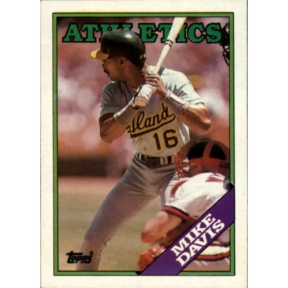 1988 Topps #448 Mike Davis NM-MT Oakland Athletics Baseball Card - Baseball Card Single