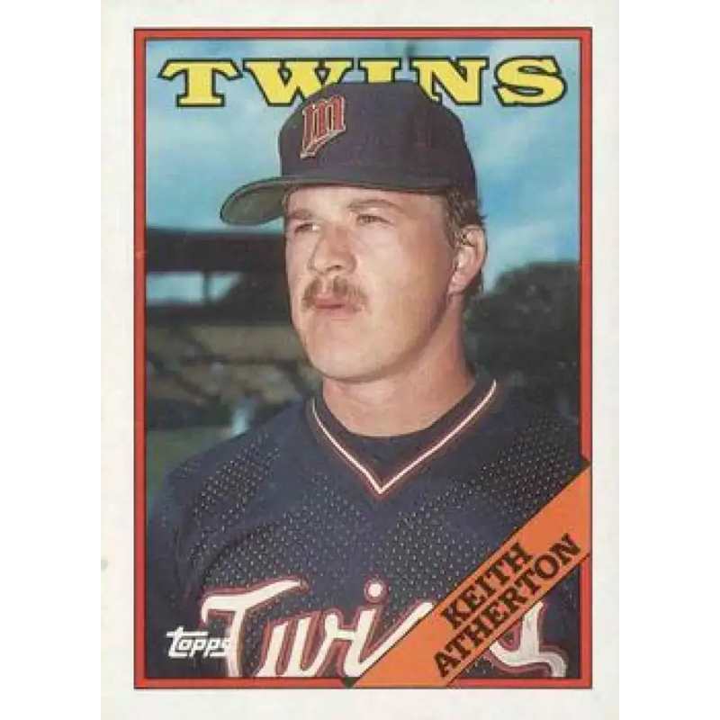 1988 Topps #451 Keith Atherton NM-MT Minnesota Twins Baseball Card - Baseball Card Single