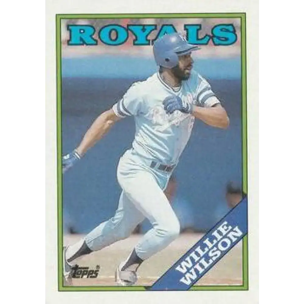 1988 Topps #452 Willie Wilson NM-MT Kansas City Royals Baseball Card - Baseball Card Single