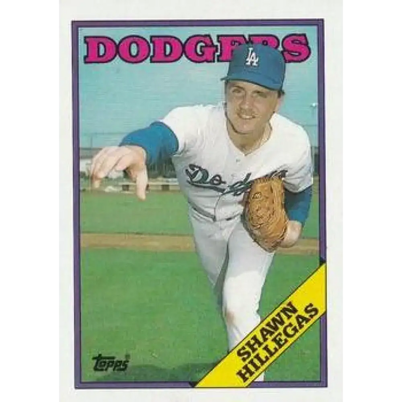 1988 Topps #455 Shawn Hillegas NM-MT RC Rookie Los Angeles Dodgers Baseball Card - Baseball Card Single