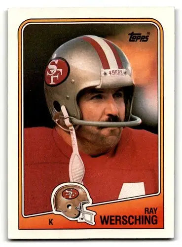 Original gloss Ray Wersching San Francisco 49ers football card front view