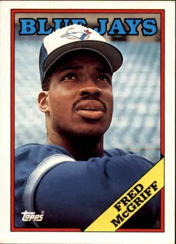 Original gloss 1988 Topps Fred McGriff baseball card featuring Fred McGriff and Simply Sandoval