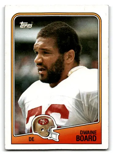 Original gloss Dwaine Board 49ers football card from 1988 Topps #48 with excellent condition
