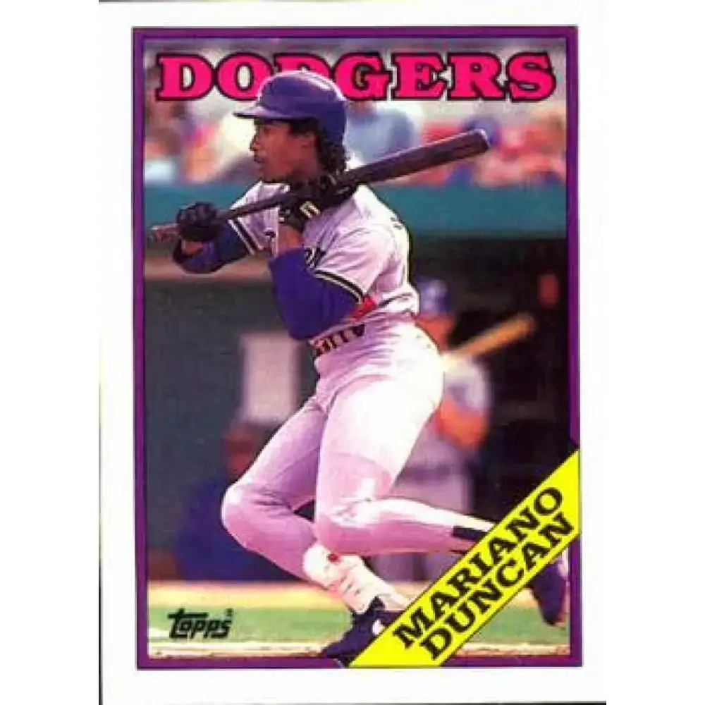 1988 Topps #481 Mariano Duncan NM-MT Los Angeles Dodgers Baseball Card - Baseball Card Single