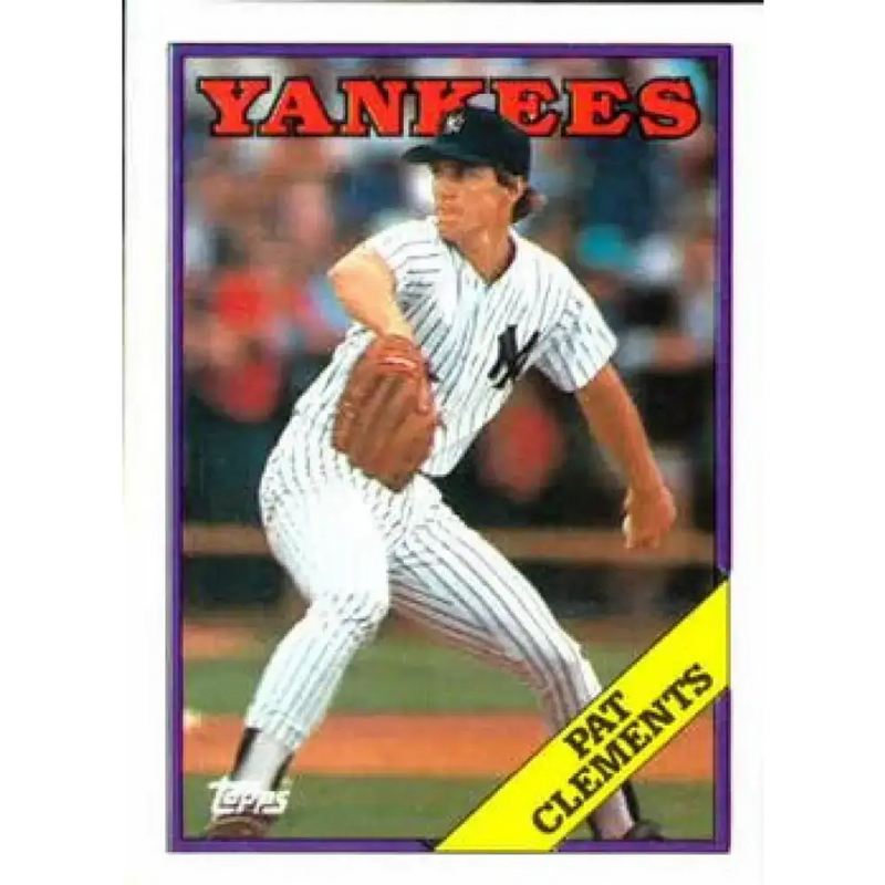 1988 Topps #484 Pat Clements NM-MT New York Yankees Baseball Card - Baseball Card Single