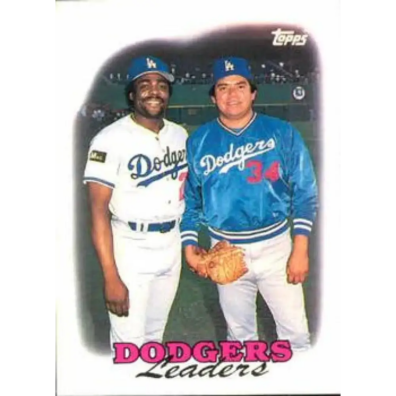 1988 Topps #489 Pedro Guerrero/Fernando Valenzuela NM-MT Los Angeles Dodgers Baseball Card - Baseball Card Single