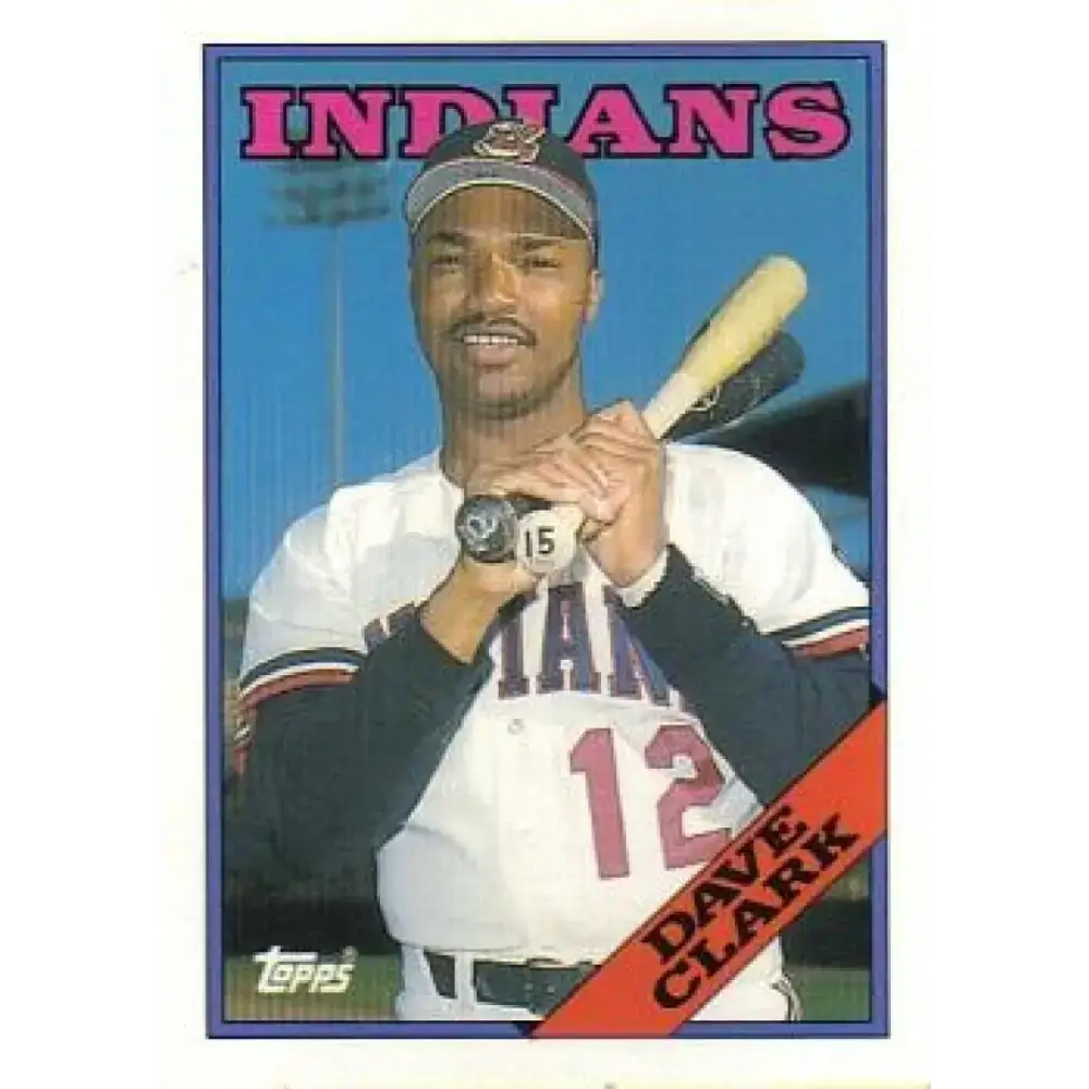 1988 Topps #49 Dave Clark NM-MT Cleveland Indians Baseball Card - Baseball Card Single