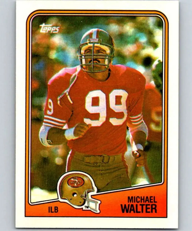 1988 Topps #49 Michael Walter EX Excellent San Francisco 49ers Football Card - Football Card Single