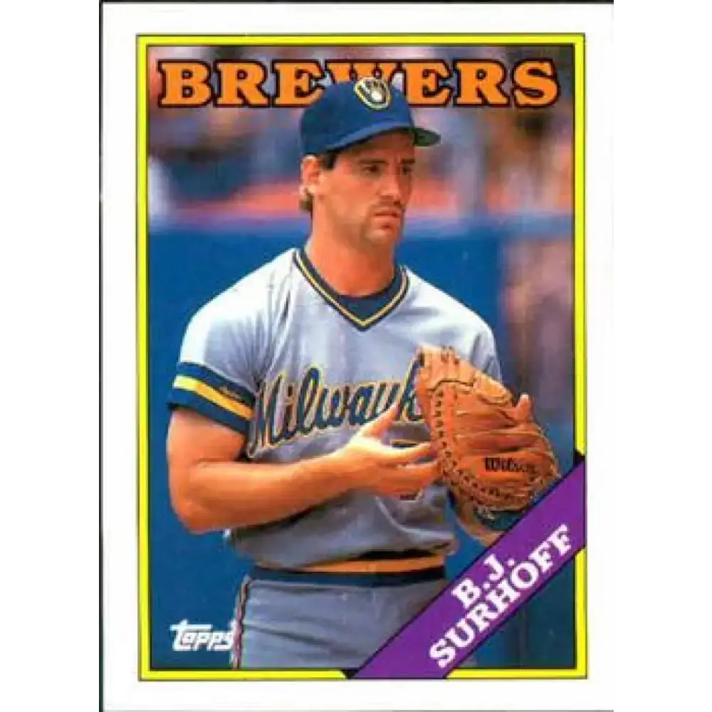 1988 Topps #491 B.J. Surhoff NM-MT Milwaukee Brewers Baseball Card - Baseball Card Single