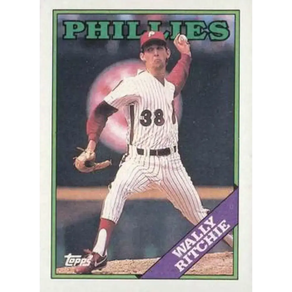 1988 Topps #494 Wally Ritchie NM-MT Philadelphia Phillies Baseball Card - Baseball Card Single