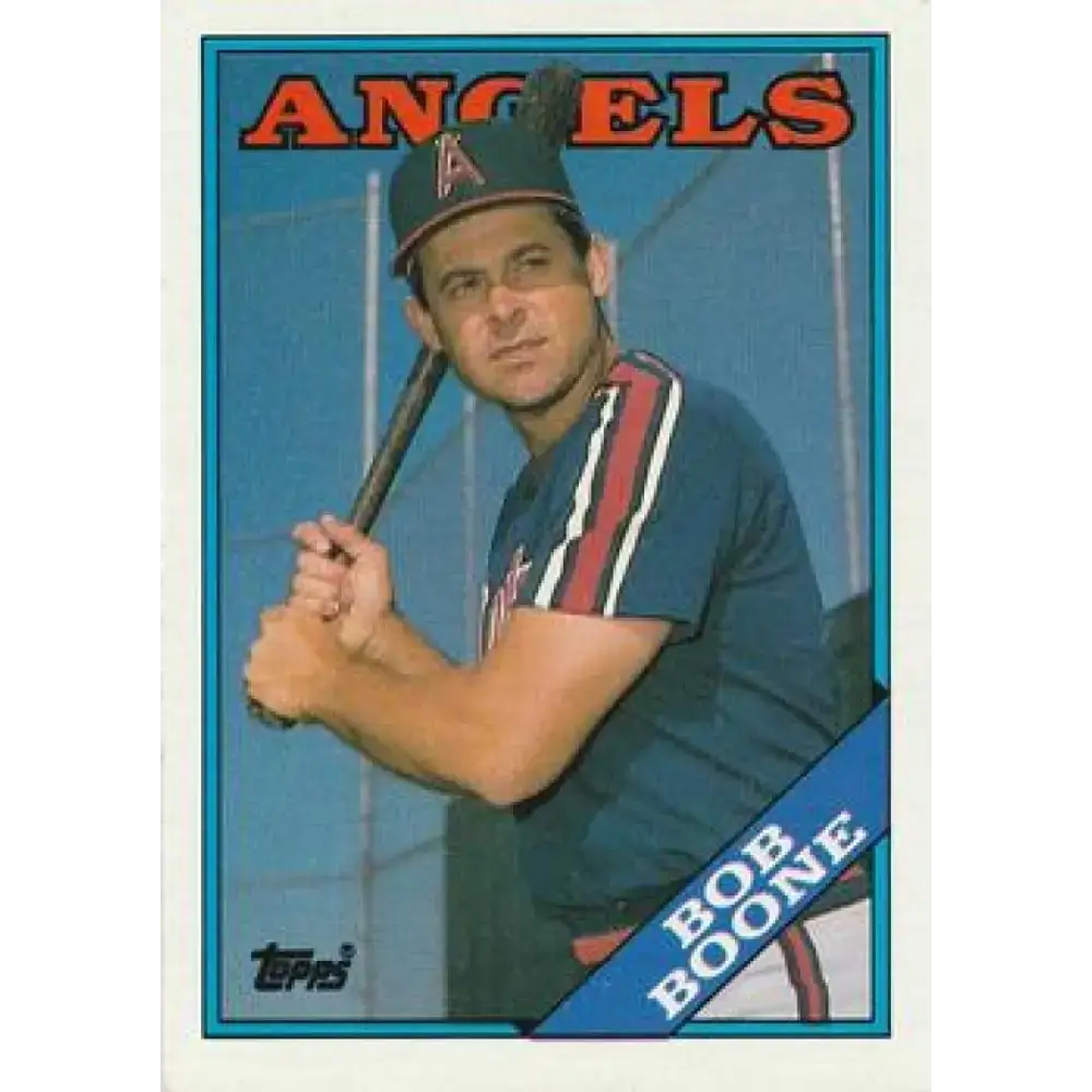 1988 Topps #498 Bob Boone NM-MT California Angels Baseball Card - Baseball Card Single