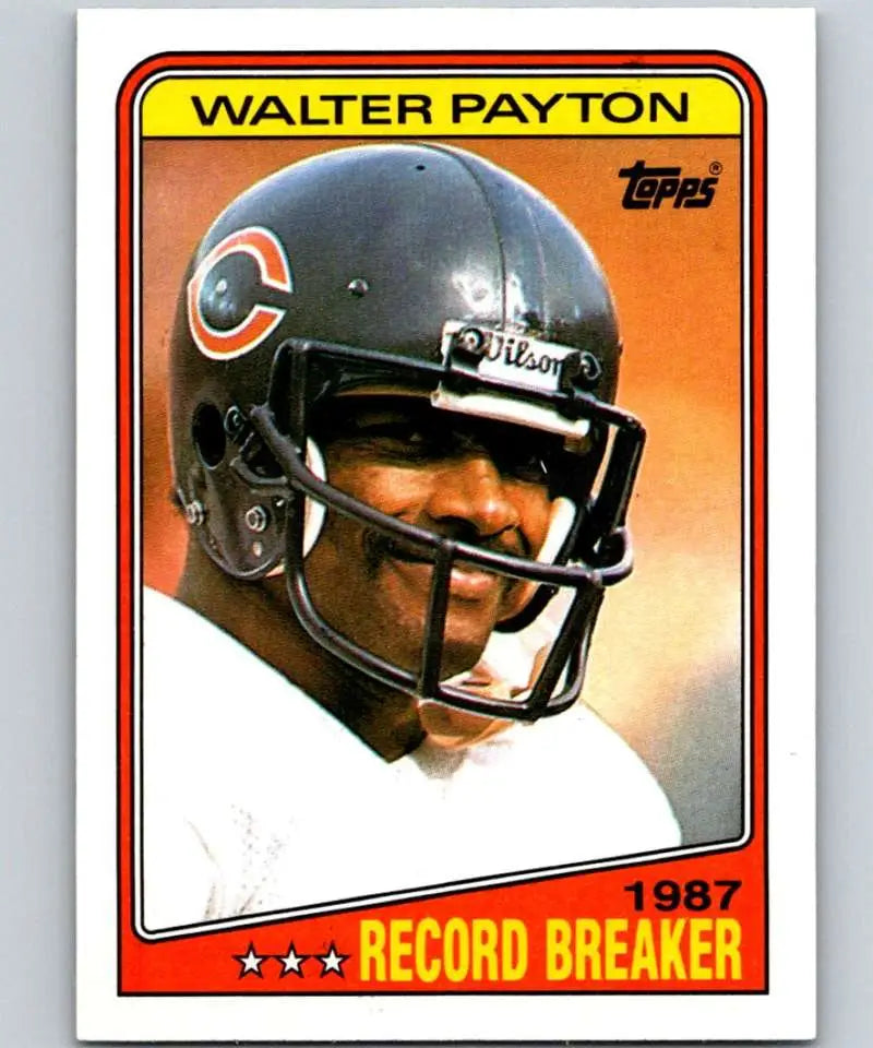 1988 Topps #5 Walter Payton EX Excellent Chicago Bears Football Card - Football Card Single