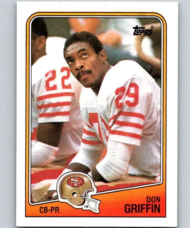 1988 Topps #50 Don Griffin EX Excellent San Francisco 49ers Football Card - Football Card Single