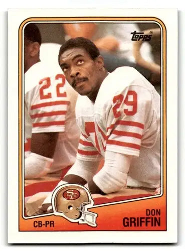 Don Griffin San Francisco 49ers football card with original gloss from 1988 Topps