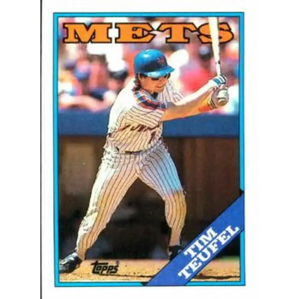 1988 Topps #508 Tim Teufel NM-MT New York Mets Baseball Card - Baseball Card Single